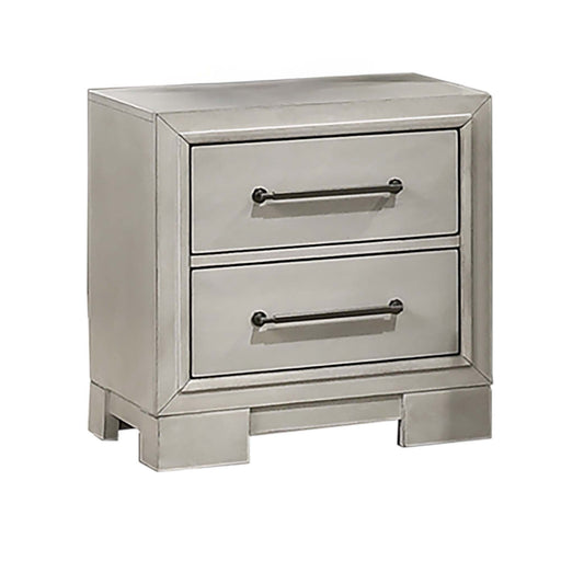 Nightstand With Square Legs And Sleek Handles - Antique White Home Essentials