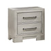 Nightstand With Square Legs And Sleek Handles - Antique White Home Essentials