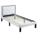 Glamours Style Bed With Diamond Tufted Padded Headboard Home Essentials