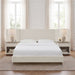 Muse - Queen Upholstered Platform Bed Frame - Ivory / Light Gray / Camel Oak House & Home Furniture