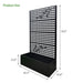 Planter Box With Trellis, Outdoor Raised Garden Bed With Privacy Screen Lattice Panels For Patio - Black Daily Nest