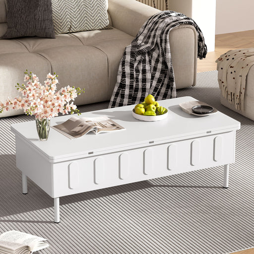 Lift Top Coffee Table With 2 Drawers With Hidden Storage Compartment For Living Room Hearth and Haven