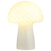 Jonah - Mushroom Shaped Glass Table Lamp - White Furniture Max