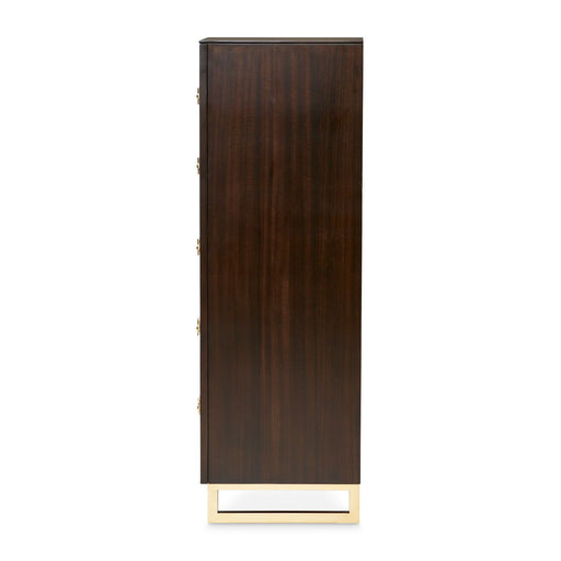Belmont Place - 5-Drawer Chest - White / Dark Brown Michael Amini