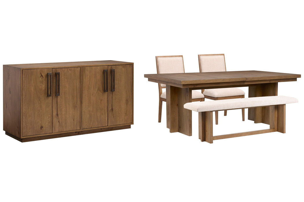 Marcel - Extendable Trestle Dining Table Set Magnussen Furniture