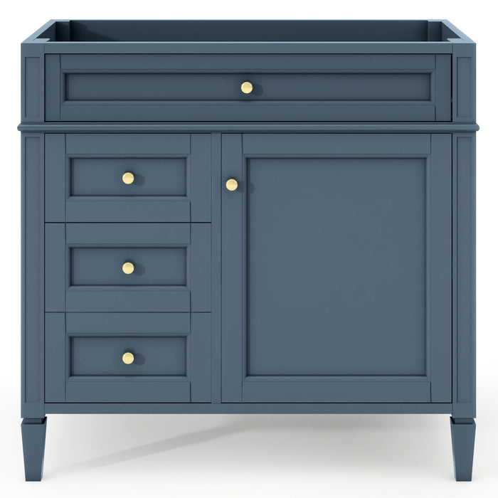 Bathroom Vanity With 2 Drawers And Tip-Out Drawer, Storage Cabinet Hearth and Haven