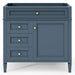 Bathroom Vanity With 2 Drawers And Tip-Out Drawer, Storage Cabinet Hearth and Haven