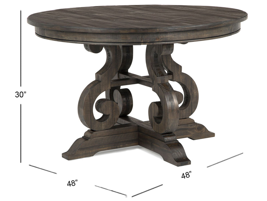 Bellamy - 48" Round Dining Table - Peppercorn Magnussen Furniture