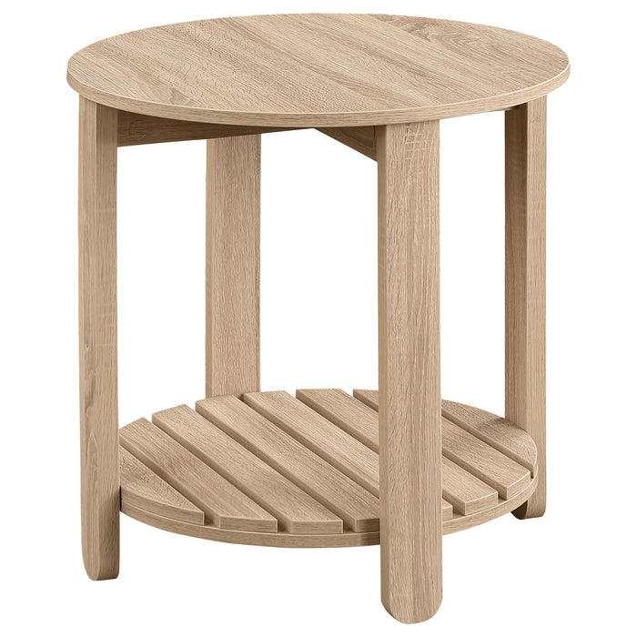 Altos - 1 Shelf Round Table Furniture Max