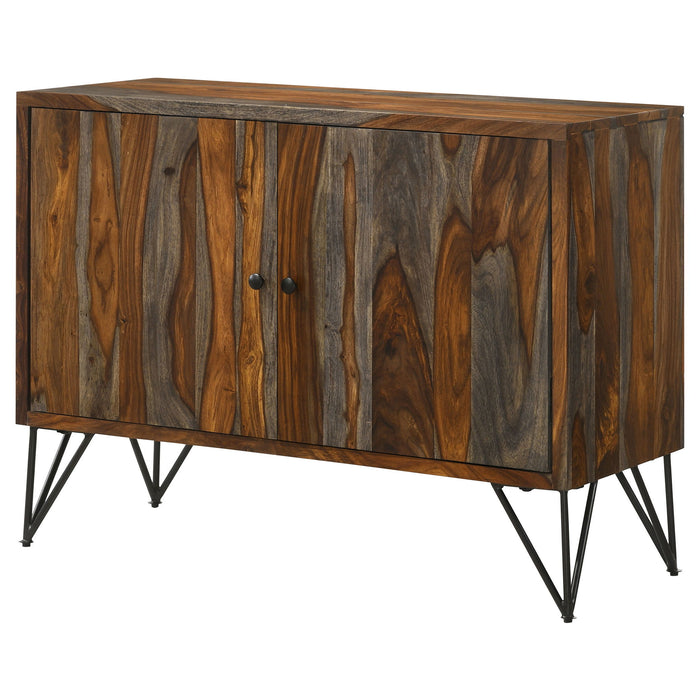 Komomo - 1 Adjustable Shelf Accent Cabinet - Gray Furniture Max