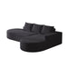 Modern Curved Sofa, L-Shaped Modular Sectional Set With 3 Pillows Home Essentials