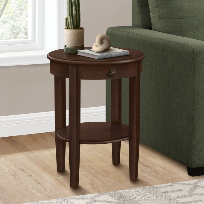 Accent Table, 2 Tier, Transitional - Espresso 8th Street
