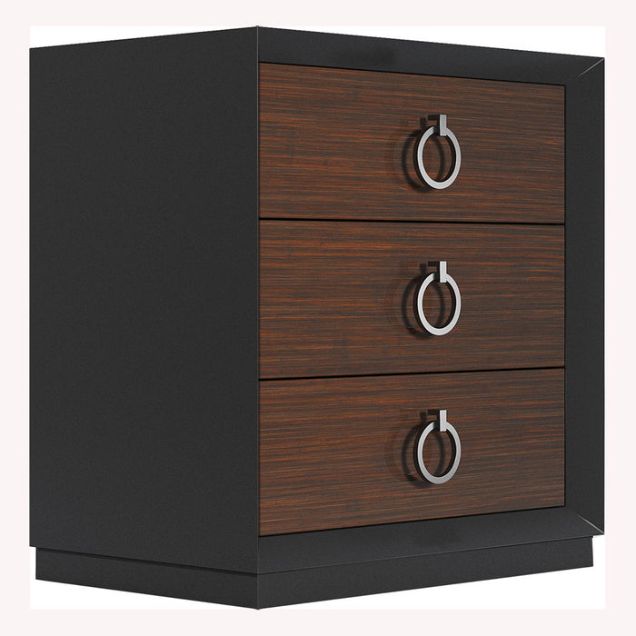Emporio - Nightstand - Black / Dark Brown Franco Spain