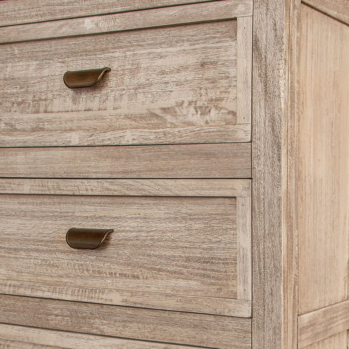 Solid Wood Four Drawer Chest - Cream