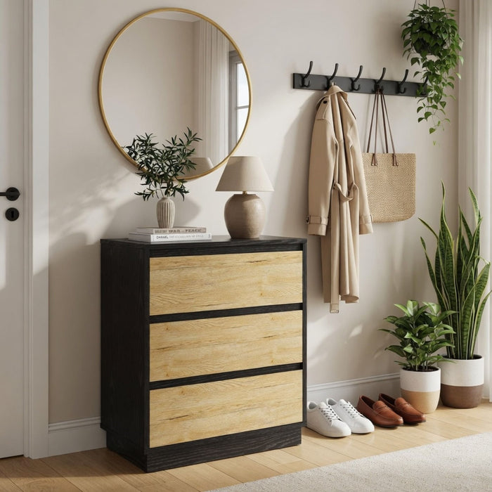 3 Drawer Nightstand, Bedroom Side Table Home Essentials
