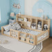 Platform Bed Frame With Guardrail, Storage Shelves & Bookshelf Home Essentials