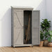 Outdoor Storage Shed With Vertical Tool Cabinet For Backyard Home Essentials