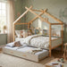 House Bed With Bookshelf Storage Hearth and Haven