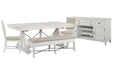 Heron Cove - Extendable Trestle Dining Table Set Magnussen Furniture