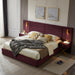 Comfortable Upholstered Bed With Vertical Channel Tufted Wingback Headboard Home Essentials