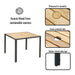 5 Piece Patio Dining Table Set, Acacia Wood Table Top With Umbrella Hole Home Essentials