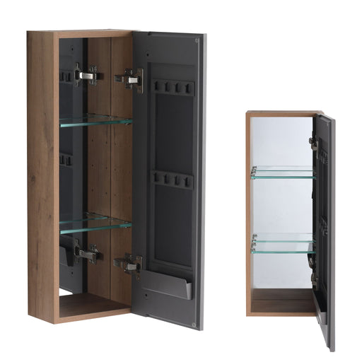 Wall Mounted Bathroom Cabinet With Adjustable Shelves, Storage For Vanity - Imitative Oak Home Essentials