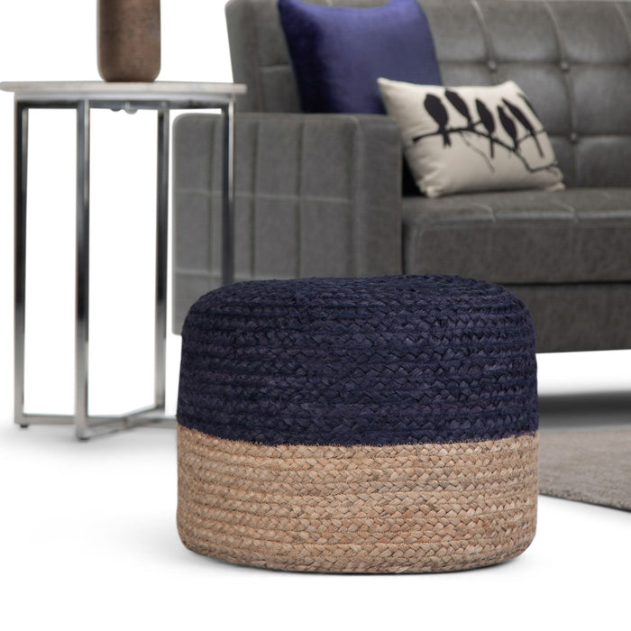 Lydia - Handcrafted Round Pouf Simpli-Home