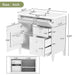 Bathroom Vanity With Top Sink, 2 Drawers, Tip Out Drawer Hearth and Haven