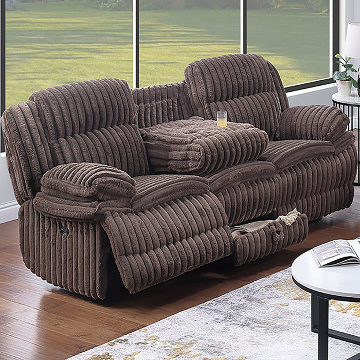 Motion Recliner Sofa With Fold-Down Table, Manual Recline, Charging Station & Cup Holders Home Essentials