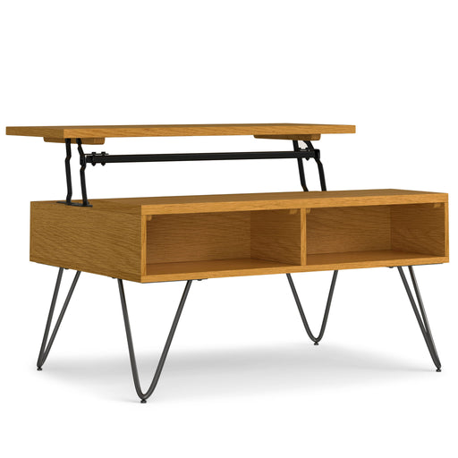 Hunter - Lift Top Coffee With Hidden Storage - Oak Simpli-Home