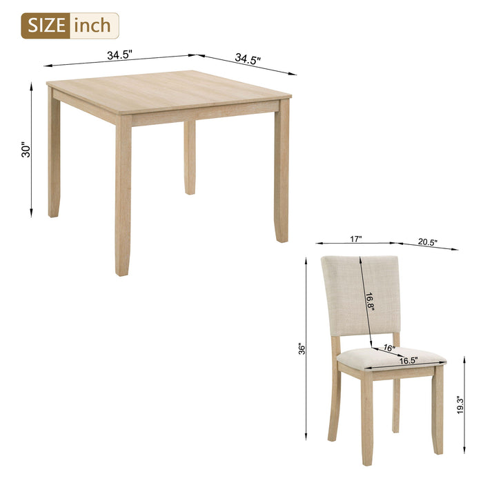 Modern 4 Person Dining Table Set With 4 Chairs Home Essentials