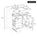 Modern Bathroom Vanity With Sink, 3 Drawers And Adjustable Shelf Hearth and Haven