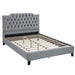 Modern Bed Frame With Tufted Upholstered Headboard Home Essentials