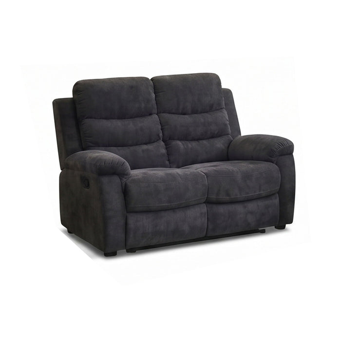 2 Seat Manual Recliner Loveseat With 150° Deep Recline, For Small Living Spaces - Dark Gray Home Essentials
