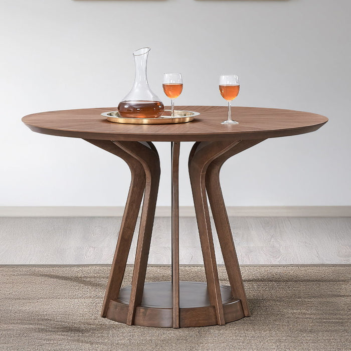 Seda - Round Dining Table - Walnut