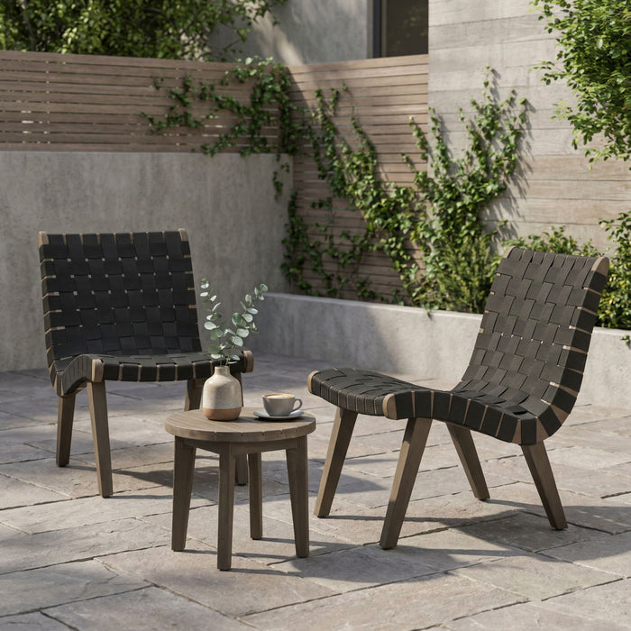 Outdoor 3 Piece Rope Weave Patio Seating Set Noble House