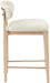 Riccio - Fabric Stool - Natural Frame Meridian Furniture