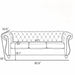 Chesterfield 3 Seater Sofa With Rolled Arms US Pride