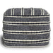 Corrie - Square Outdoor / Indoor Pouf - Navy / White Simpli-Home
