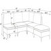 Upholstered Modular Sectional With Tall Legs, Medium Firm Seat Home Essentials