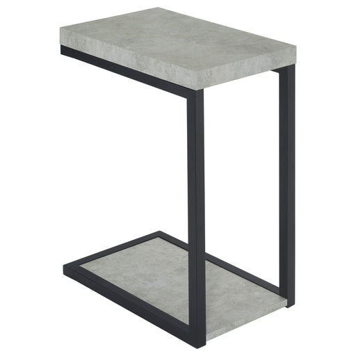 Snack Table With Industrial Base Furniture Max