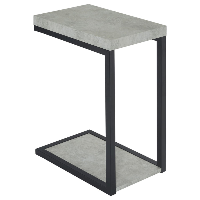 Snack Table With Industrial Base Furniture Max
