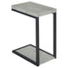 Snack Table With Industrial Base Furniture Max