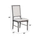 Leventis - Side Chair (Set of 2) - Cream Linen & Weathered Gray ACME