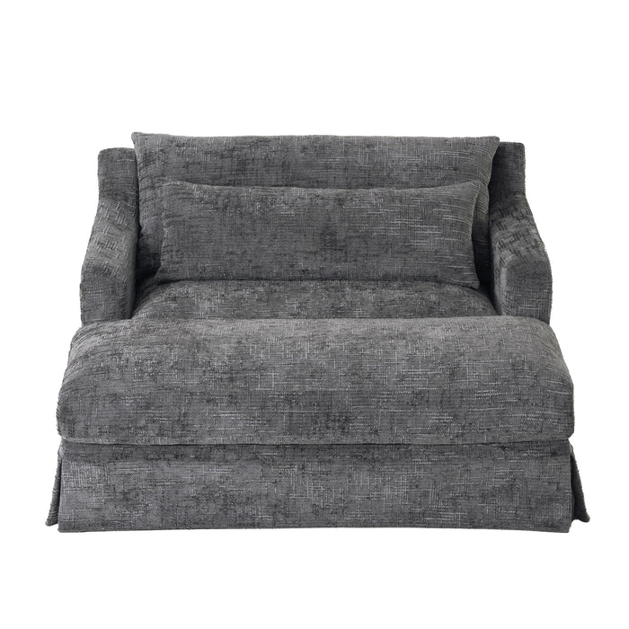 Sofa Bed Loveseat With Textured Surface And 2 Cushions Hearth and Haven