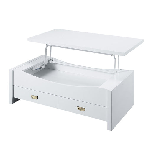 Ramiel - Coffee Table With Lift Top - High Gloss White ACME