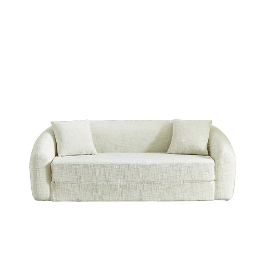Curved Convertible Sofa, 2 In 1 Fold Out Bed With Pull Out Base And Deep Seat Home Essentials