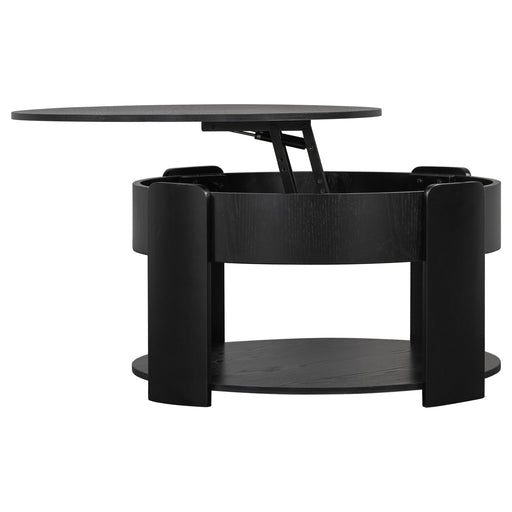 Round Lift Top Coffee Table With Hidden Storage Hearth and Haven
