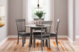 Shullden - 5 Pc. - Drop Leaf Table, 4 Side Chairs - Gray Signature Design by Ashley®