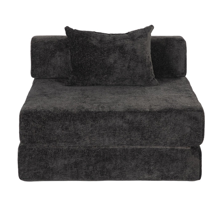 Convertible Floor Sofa Bed With Fixed Shape Frame For Living Room